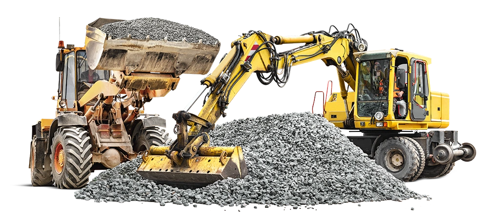 Wheel loader and excavator
